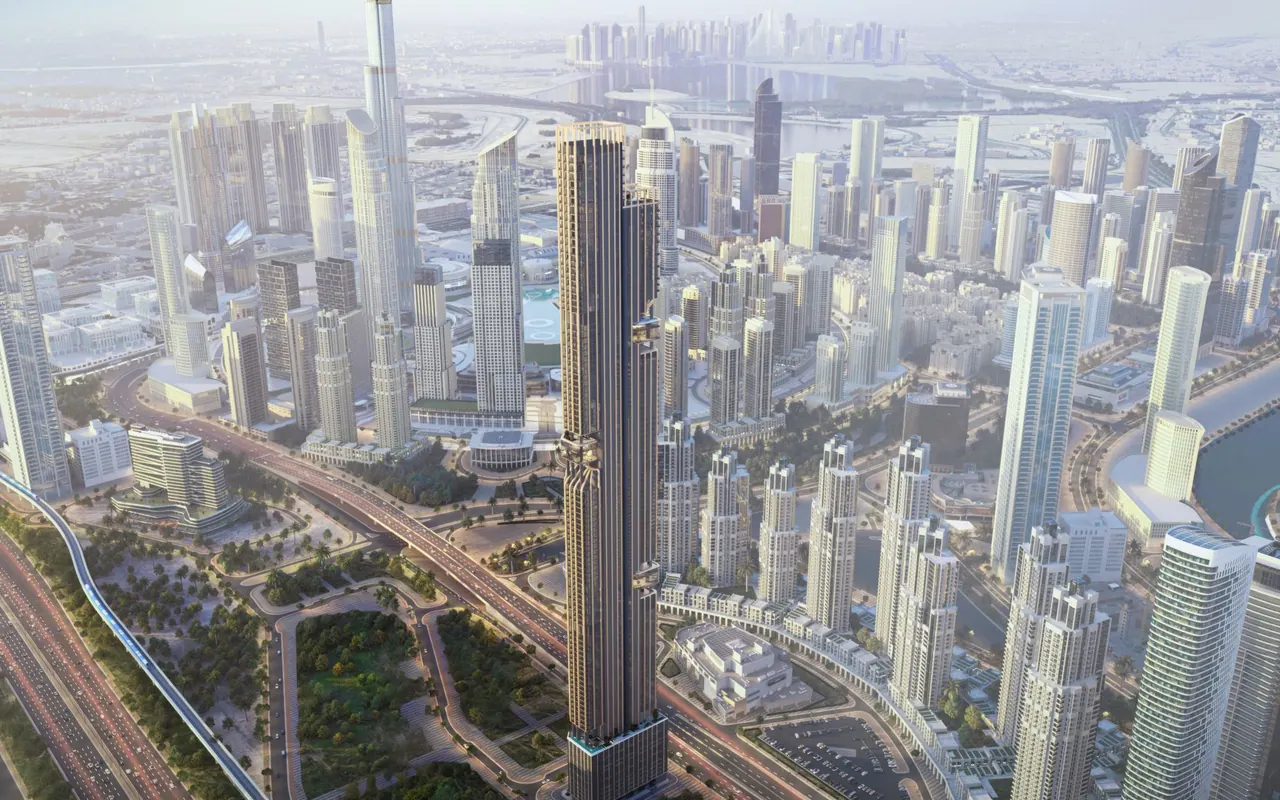 Downtown Residences architectural exterior render from Deyaar