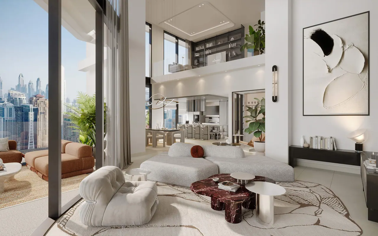 Eltiera Heights living-room interior render from Ellington Properties