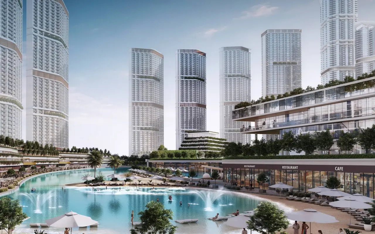 350 Riverside Crescent, Dubai: project image from Sobha Realty. Project view: 350 Riverside Crescent, part of the same development. Developer imagery, not a photograph of this tower.