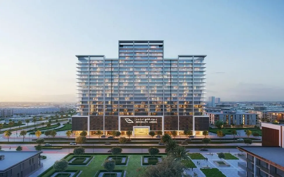 Binghatti Amber architectural exterior render by Binghatti