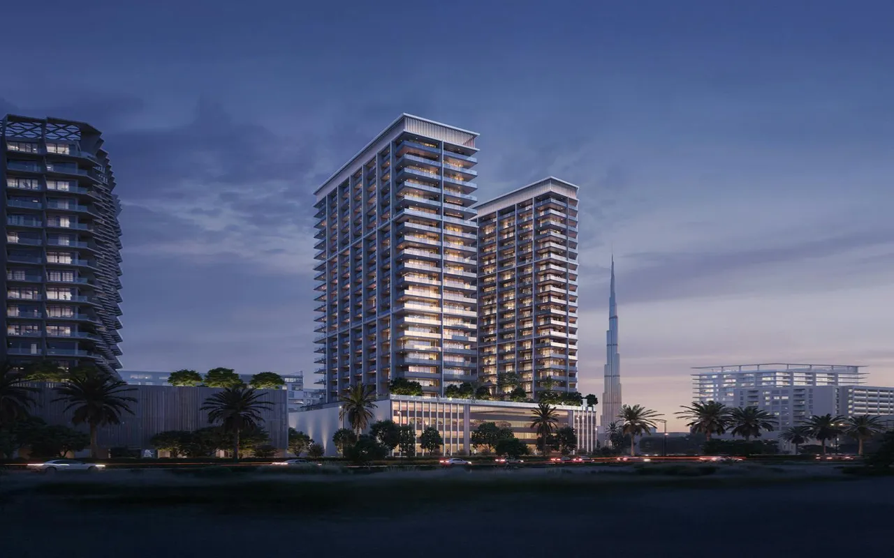 Binghatti Ghost architectural exterior render by Binghatti