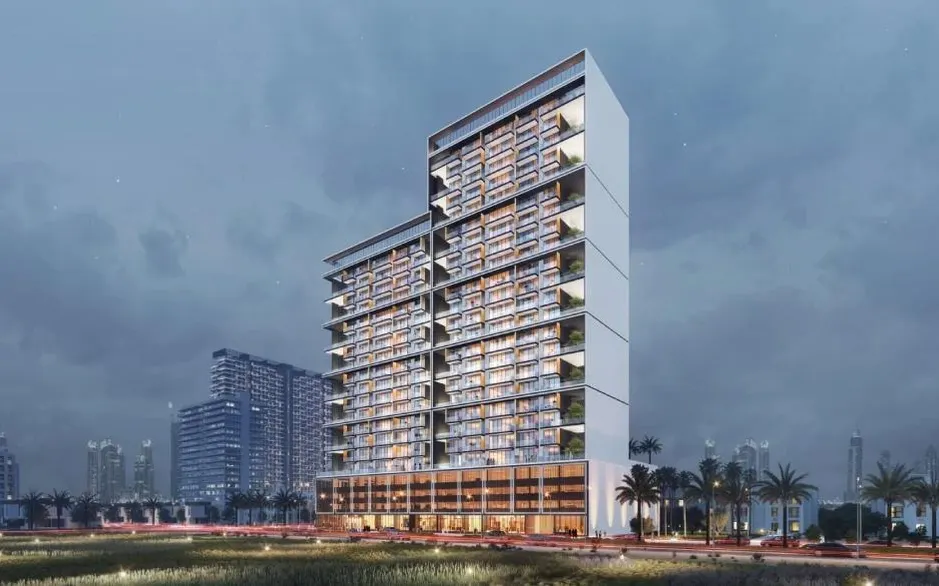 Binghatti Orchid architectural exterior render by Binghatti