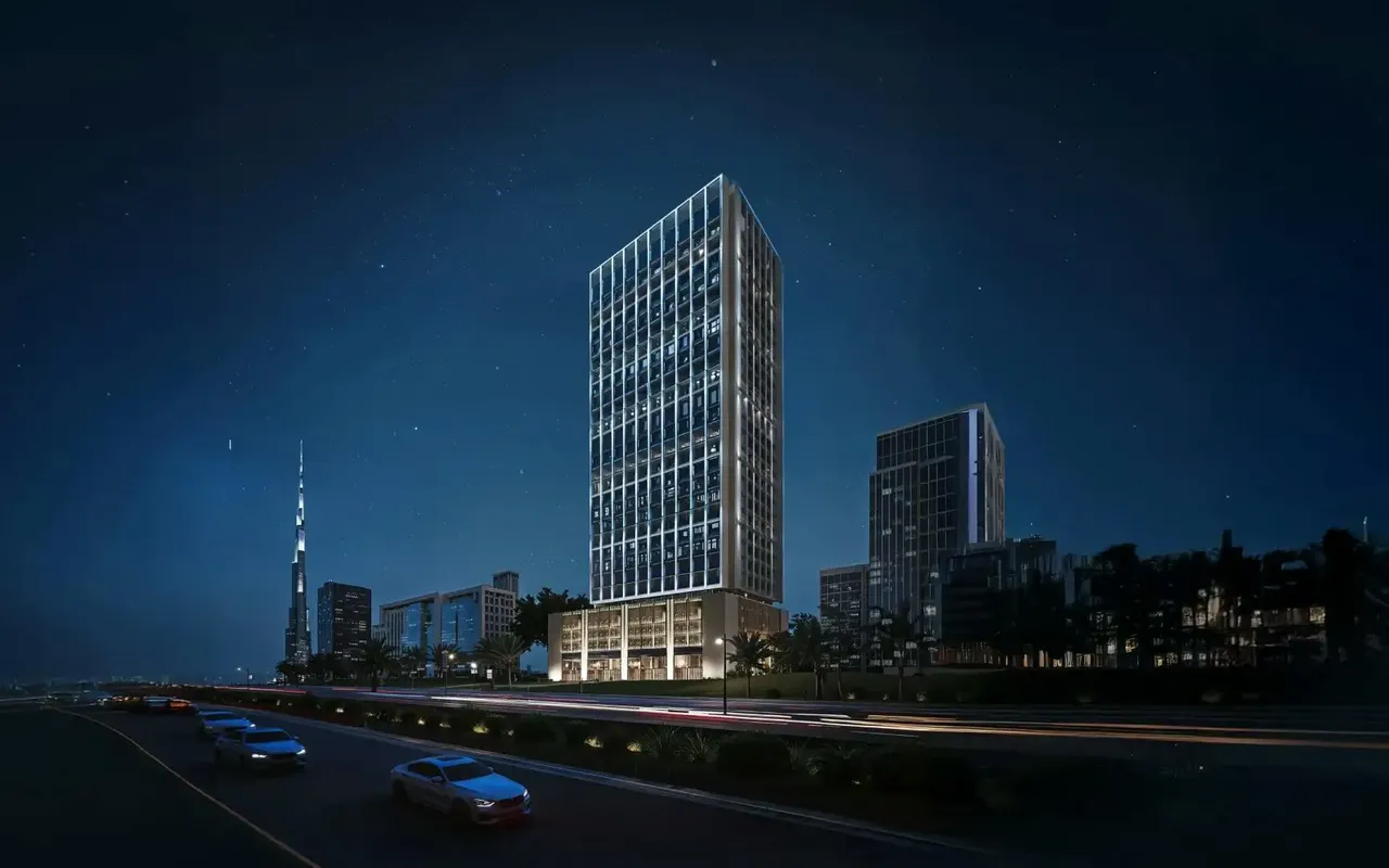 Binghatti Twilight architectural exterior render by Binghatti