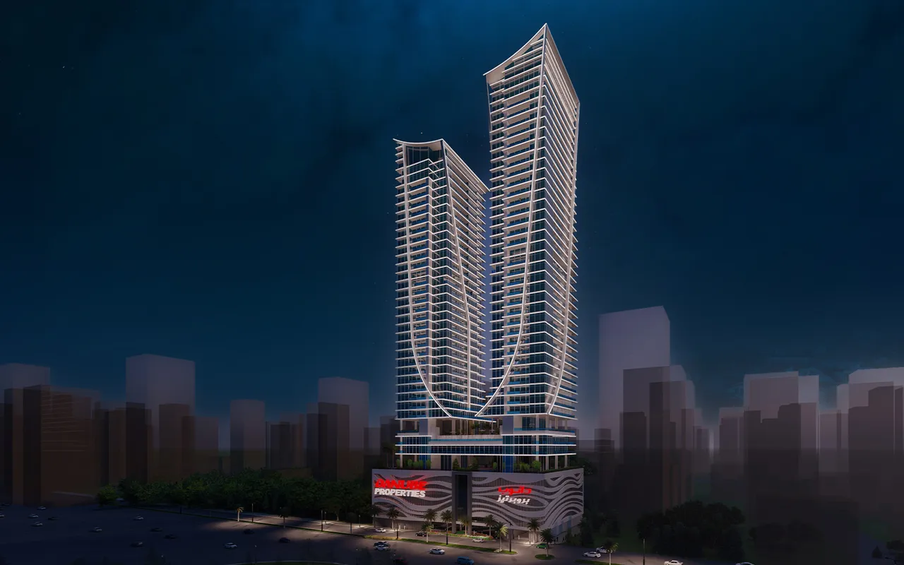 elitz, developer architectural render from Danube; full development context, specific tower not identified