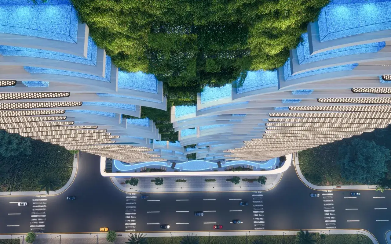Samana Barari Lagoons, developer architectural render from SAMANA