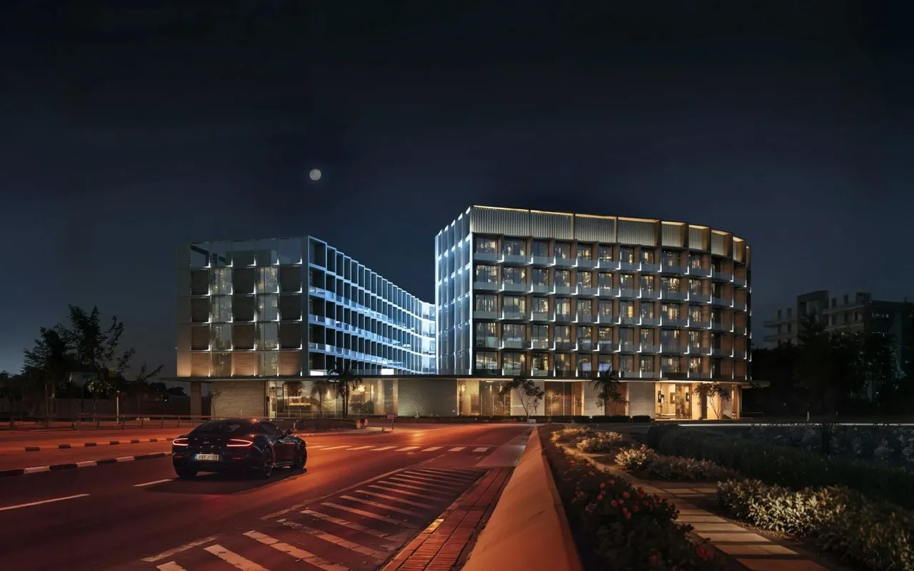 Binghatti Hillcrest architectural exterior, developer render from Binghatti