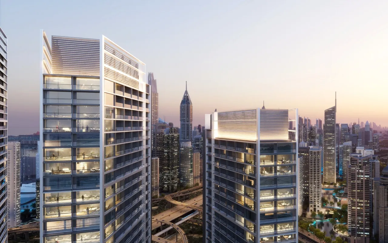 Sobha Central complex from The Serene project page, developer render from Sobha Realty